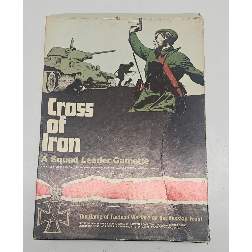 Avalon Hill Cross of Iron A Squad Leader Gamette WWII Tactical Board Game 1978